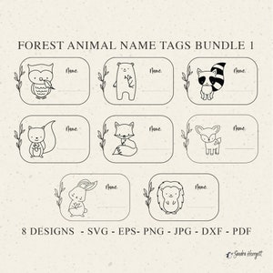 Plotterdatei Wald Tier Plotterdatei Svg Png Jpg Pdf Baby Fuchs Cricut Bär Silhouette Herbst Hirsch Clipart Herbst Igel Vinyl Cut Datei Waldland