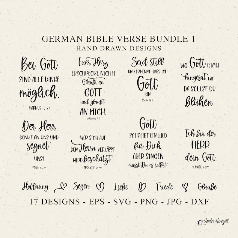 German Bible Verse Plotter File SVG DXF PNG Scripture Hope - Etsy Hong Kong