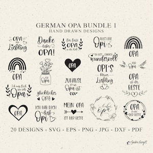 Deutsch Opa PlotterdateiSvg Dxf Png Pdf Jpg Eps Ich Mag Dich Cricut Liebling Silhouette Opa ist der Beste Danke Alles Liebe Opi Rainbow
