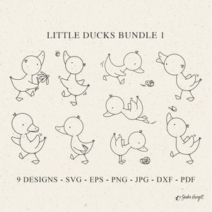 Bébé canard traceur fichier Svg Dxf Png Jpg Pdf oiseau Cricut Silhouette animale ferme des cliparts en vinyle découpé au Laser fichier DIY modèle décoration maison