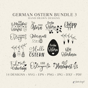 Deutsch Ostern Plotterdatei Dxf Png Jpg Pdf Frühling Cricut Hallo Silhouette Ei Clipart Vinyl Laser Cut Datei DIY Stencil Kerze Tattoo