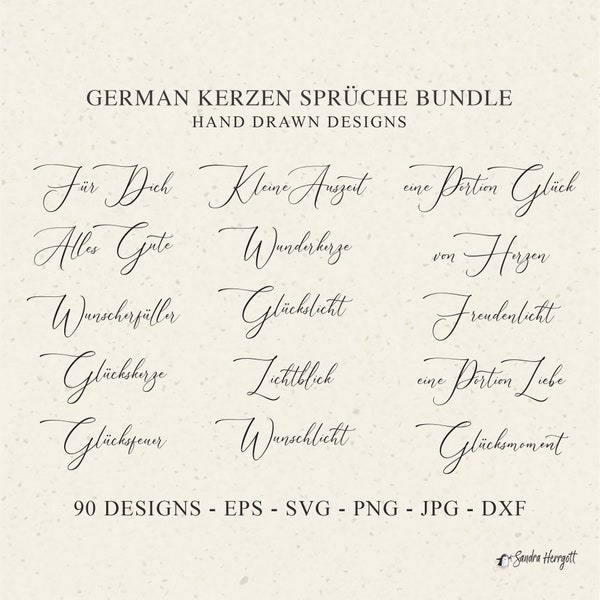 German Kerzen Sprüche Plotter File Svg Dxf Png Jpg Eps Für Dich Cricut Alles Gute Silhouette Glückslicht Clipart von Herzen Vinyl Cut File