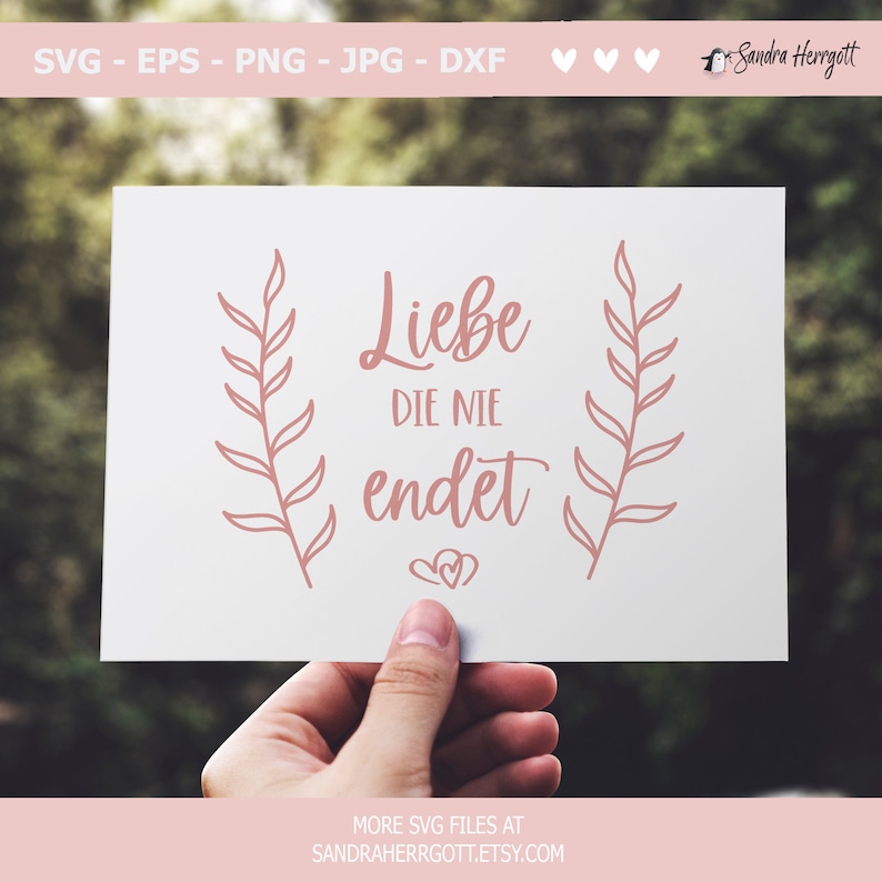 German Anniversary Plotter File Svg Dxf Png Pdf Jpg Eps Cute Marriage Cricut Wedding Silhouette Hochzeitstag Clipart Laser Cut Template image 4