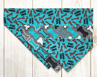 Branch Manager Dog Bandana, Dog Bone Bandana, Boy Dog Bandana, Girl Dog Bandana, Funny Dog Bandana, Stick Obsessed Dog Bandana, Blue Bandana