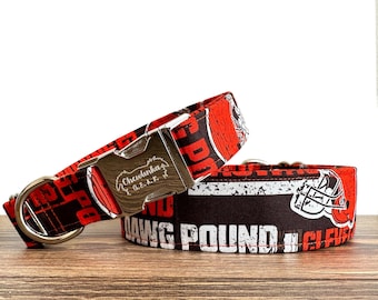 Cleveland Browns Dog Collar, Football Collar, Browns Dog Collar, Sports Collar, Boy Dog Collar, Girl Dog Collar, Orange Collar, Cute Collar