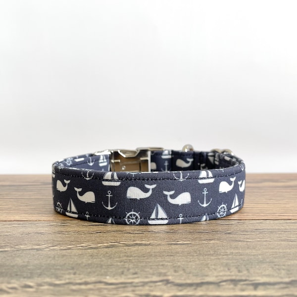 Nautical Dog Collars Etsy