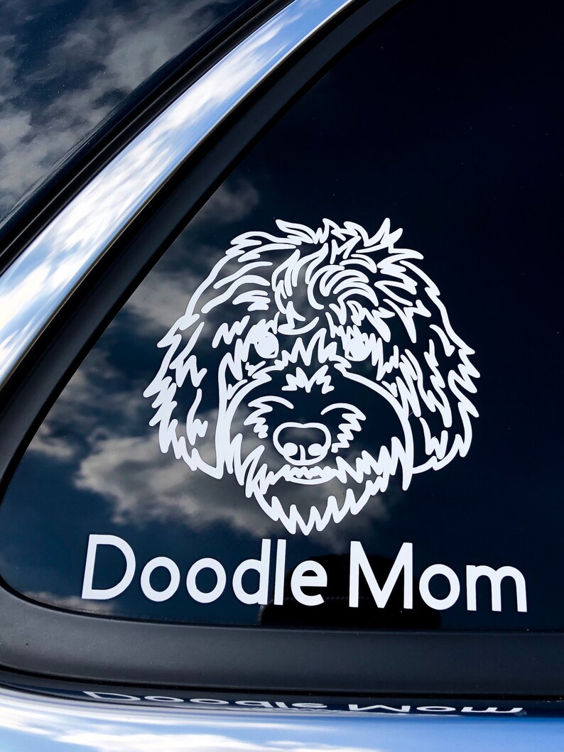 Doodle Mom Car Decal Doodle Mom Customized Doodle Etsy