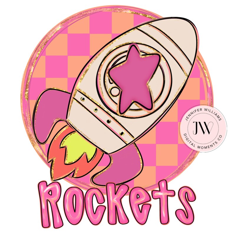 Preppy Rockets Rockets, Neon, Preppy, Mascot, Sublimation, PNG, DTG, Digital Download ...