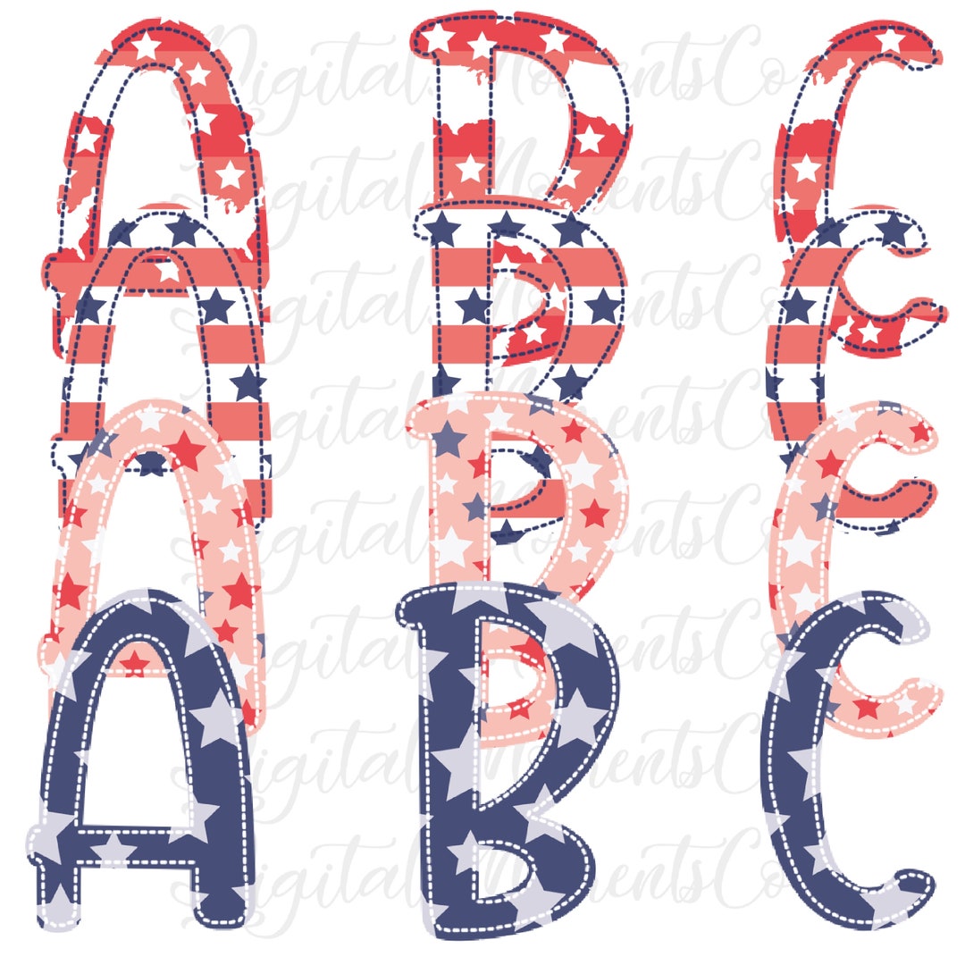 Alphapack, Patriotic, PNG, Sublimation, Digital Download TUTORIAL for ...