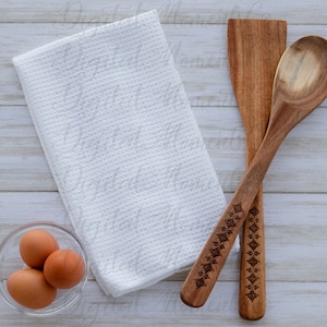 Waffle Weave Towel | Towel Mockup | Waffle Towel | Waffle Weave Hand Towel | Flat Lay | Sublimation Mockup | Kitchen Mock up