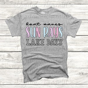 Boat Waves, Sun Rays, Lake Days, PNG, Summer, Digital Download, Sublimation, DTG