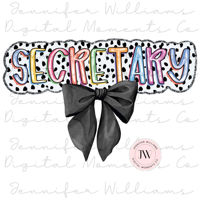 Secretary, Dalmatian Dots, Coquette, Digital Download, PNG, Sublimation ...