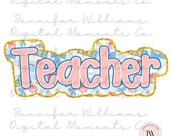 Grand millennial, Preppy, Teacher, coquette, Digital Download, PNG, Sublimation, DTG