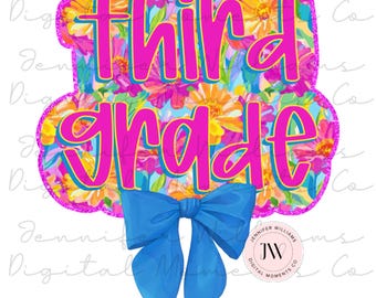 Third Grade, coquette, Digital Download, PNG, Sublimation, DTG