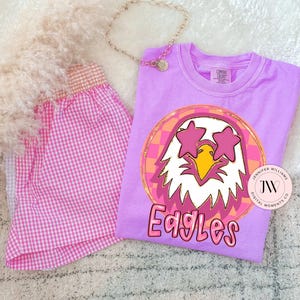 Eagles, Neon, Preppy, Mascot, Sublimation, PNG, DTG, Digital Download