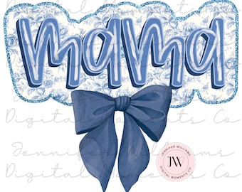 Mama, Chinoiserie, Coquette, PNG, Digital Download, Sublimation, DTG