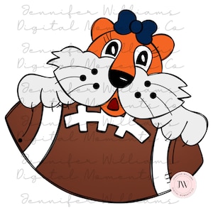 Updated Design, Girl Tiger, Football, Digital Download, PNG, Sublimation