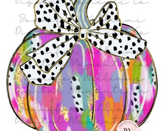 Brushstroke, Pumpkin, Dalmatian Dot, Coquette, Glitter, PNG, Digital Download, Sublimation, DTG