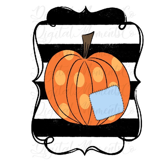 Pumpkin With Black And White Background Png Digital Png Etsy