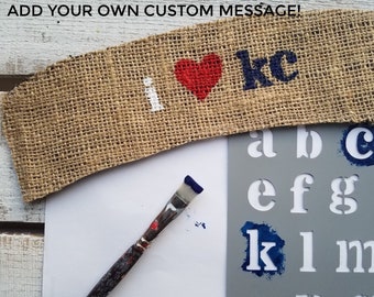 Personalized Coffee Sleeve - Upcycled Burlap Coffee Bag - Coffee Cozy - Monogrammed Coffee Sleeve - Coffee Lover Gift - National Coffee Day