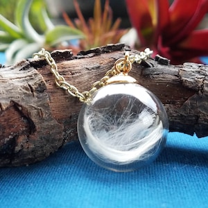 Milkweed Native Plant Pendant - Globe Plant Necklace -Botanical Jewelry - Nature Terrarium Necklace - Milkweed Silk - Prairie Plant