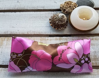 Flax and Lavender Eye Pillow and Satin Removable Case - Meditation Eye Pillow - Relaxation Eye Pillow - Yoga Eye Pillow