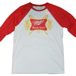 miller high life baseball shirt