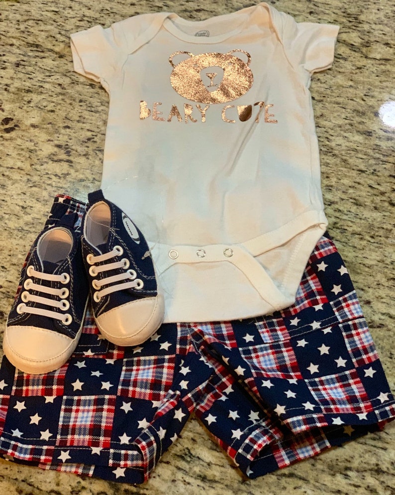 Bearu cute baby boy onesie