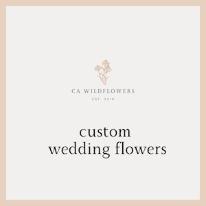 Custom Wedding Flowers | silk flowers for wedding, personalized bridal bouquets, made to order floral arrangements, personalizable florals