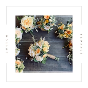 Yellow Wedding Bouquet, yellow and white flowers, wildflower bouquet, personalizable wedding flowers