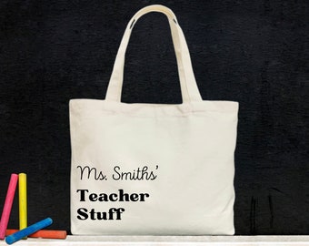 Custom teacher Gift, Personalized Tote Bag, Custom Teacher Bag, Custom teacher tote Bag, Back to school, Personalized Cotton Canvas Tote