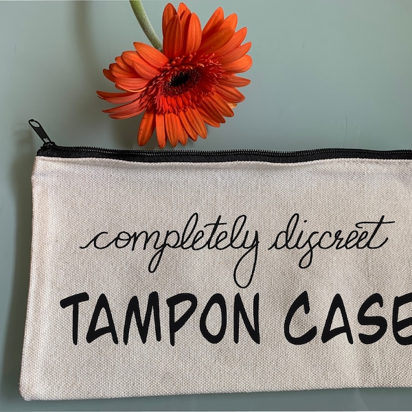 Completely Discreet Tampon Case, Period Bag, Tampon Case, Period Pouch, Feminine Hygiene, Privacy Pouch, Cosmetics Bag, Best Friend Gifts