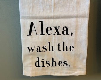 Alexa Humour 100% Cotton Flour Sack Tea Towel