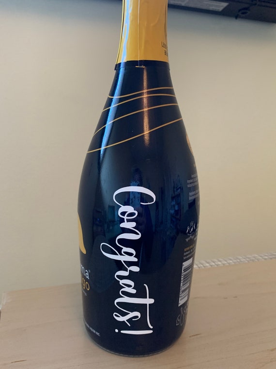 Personalized bottle vinyl decals wine bottles champagne Etsy