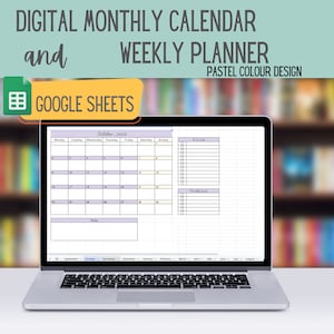 Pastell Lehrerkalender & Wochenplaner 2025-2026 ( Google Sheets, editierbar, PDF-Handbuch)