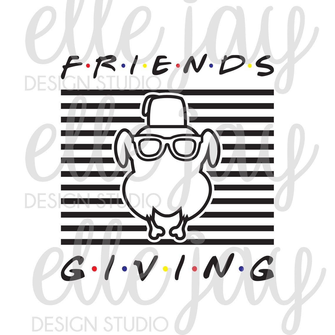 Download FRIENDS Thanksgiving Turkey Head Friendsgiving Vector | Etsy