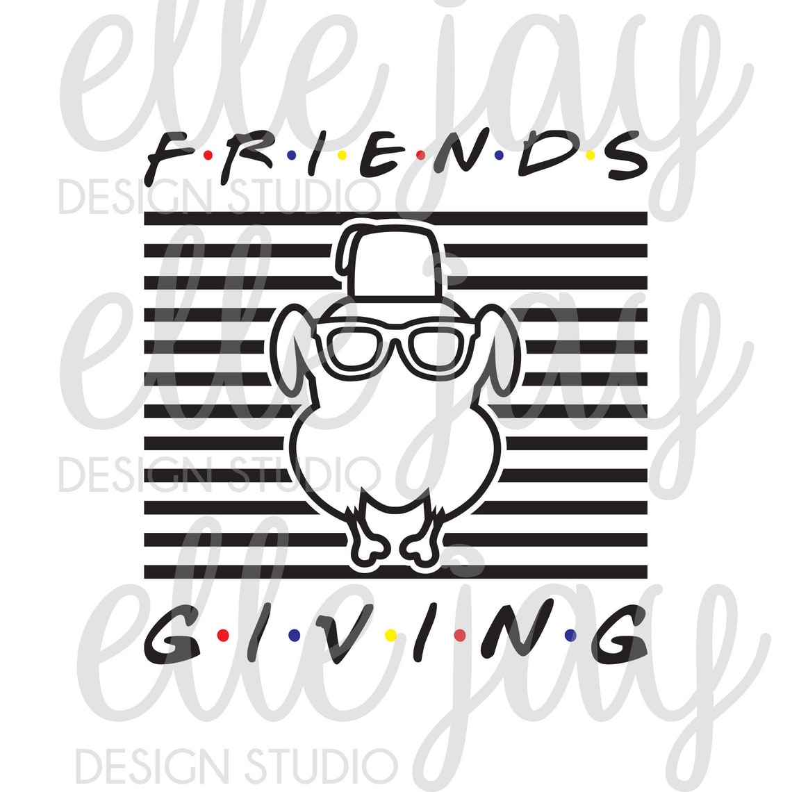 FRIENDS Thanksgiving Turkey Head Friendsgiving Vector | Etsy