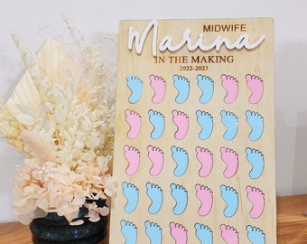 Personalised Student Midwife Baby Counter, Midwife Gift, Midwife in training, Baby Catch Counter for Midwives, Student midwives, Doulas
