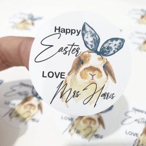 Personalised Easter Labels, Gift Tags, Easter Tags, Easter Gift Labels, Happy Easter Stickers, Easter favour Stickers