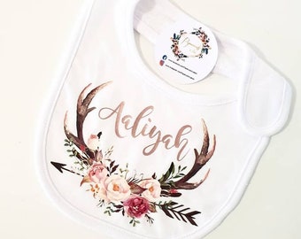 Personalised Baby Bib, Baby Boy, Baby Girl, Cute Baby Shower Gift, Baby Announcement