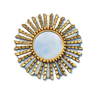 Decorative mirror - peruvian mirror "TRIGAL SUNBURST" - Diameter 20 "x20" - Wall Mirror - Home Decor - Peruvian crafts