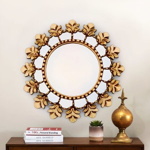 Decorative mirror-peruvian mirror "SUNBURST LIMA" - Diameter 20 "x20" - Wall Mirror - Home Decor - Peruvian crafts