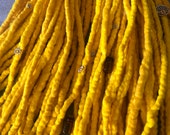 DE Yellow honey bee wool dreadlocks