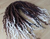 DE mixed naturals wool dreadlock extensions