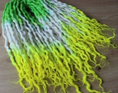 DE neon green & yellow wool dreadlock extensions