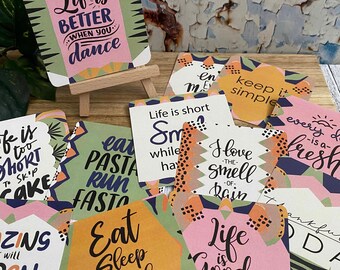 Handmade Quote Cards Etsy