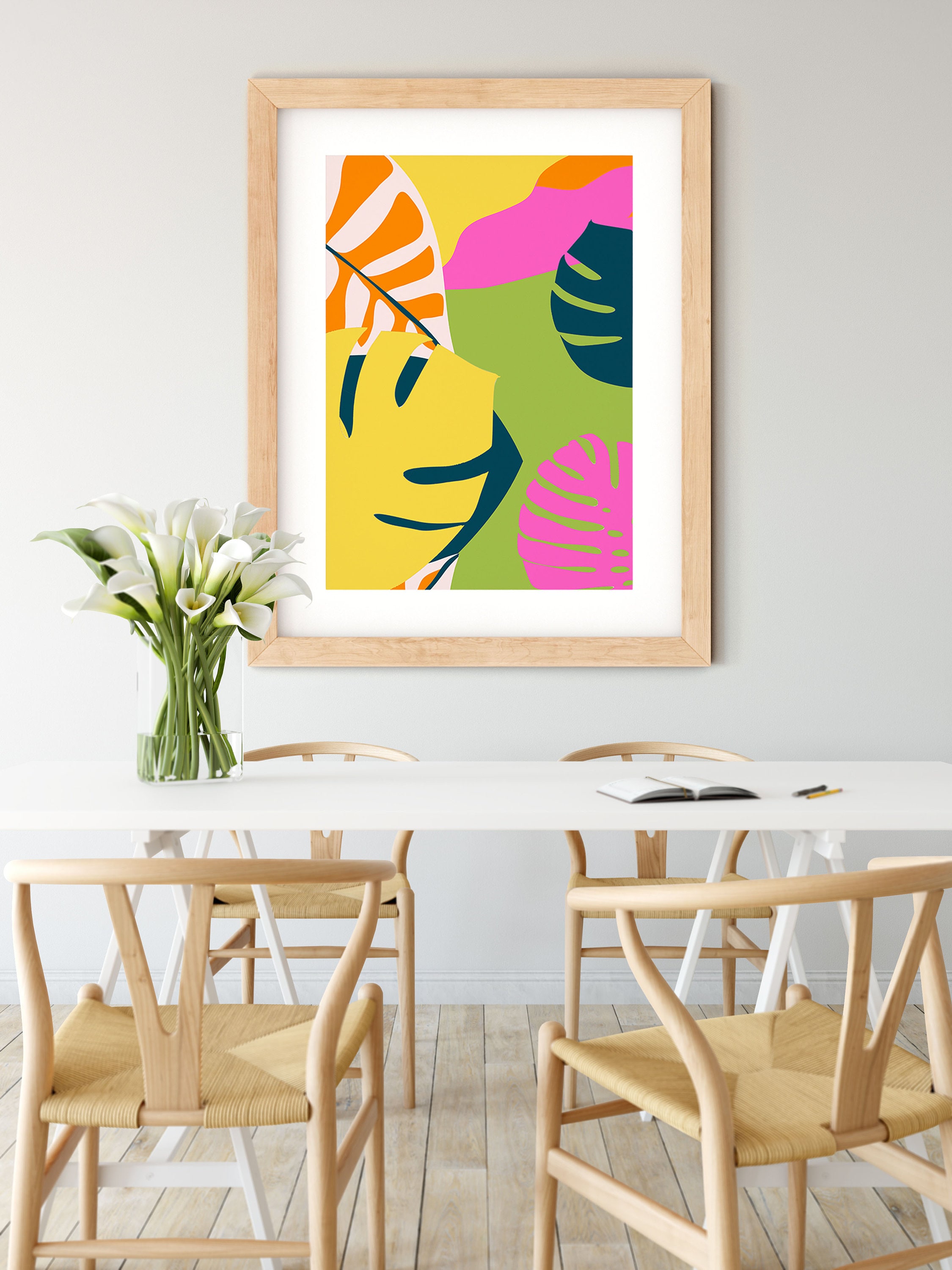 Bright Art Prints Set of 3 Bright Wall Art Nature Art Etsy