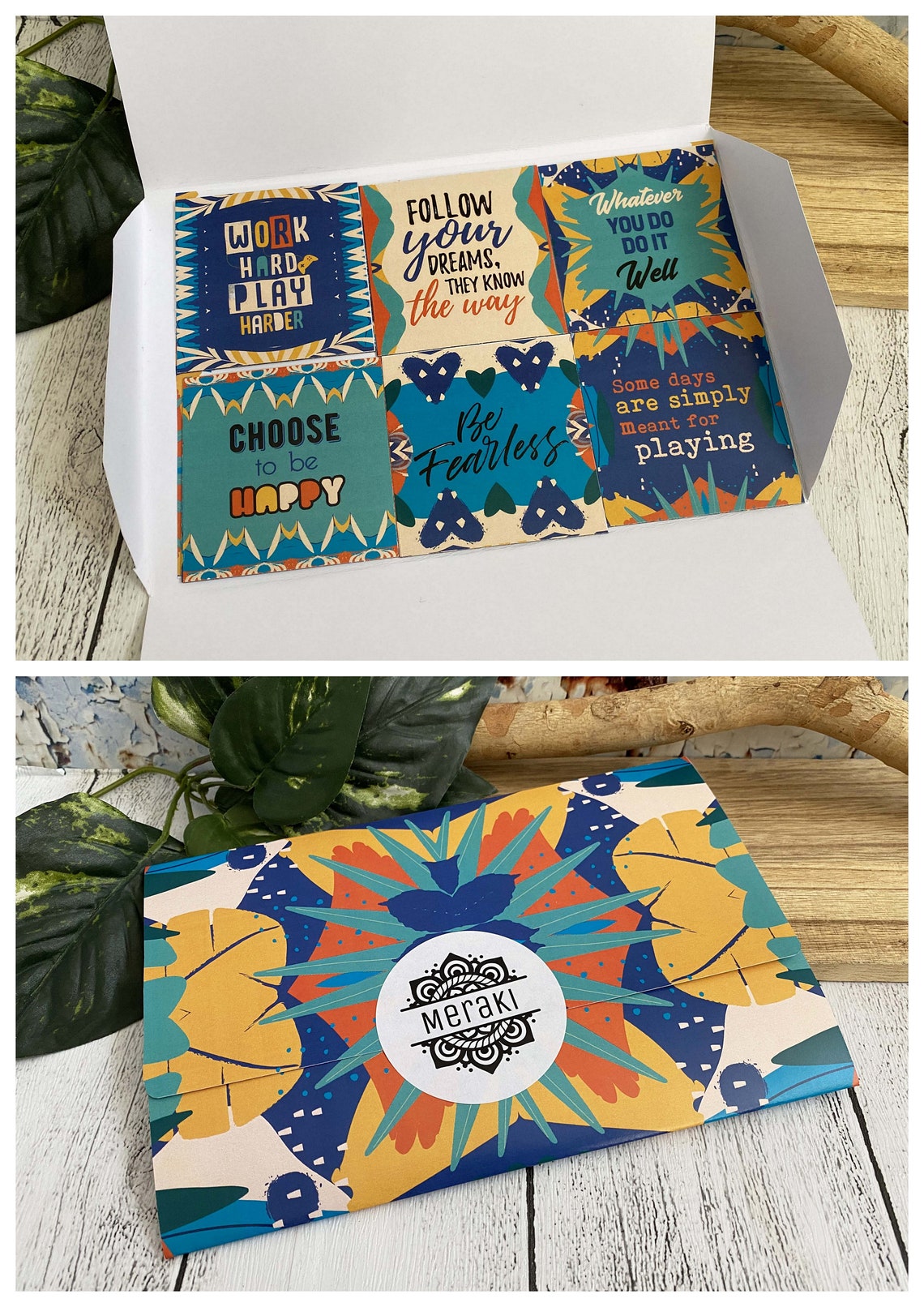 Set of 6 Inspirational Square Cute Etsy