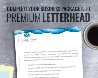 100 Letterheads Full Color 8 1/2 x 11 70# White No Bleed