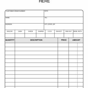 2 Part Ncr Carbonless Sales Receipt Book Full Color Customized 5.5 x 8.5 (50 Sets) With Wrap around Cover For Small Business And Numbered